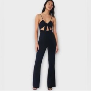 NWT REVOLVE Tie Front Jumpsuit in Black LITA by Ciara